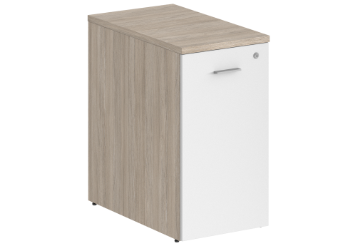 Тумба-органайзер Индиго Вуд, цвет дуб светлый + белый