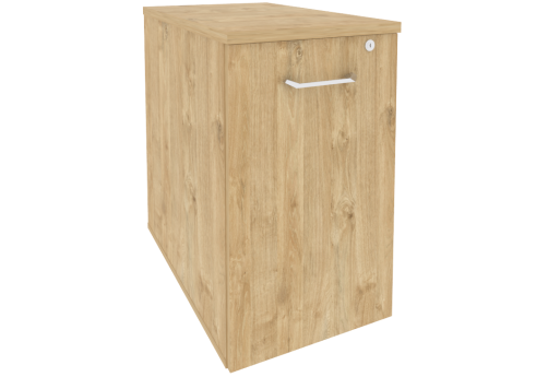 Тумба низкая выдвижная приставная/опорная, цвет тиквуд светлый