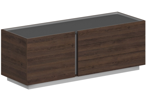 Тумба опорная приставная правая, цвет дуб темный