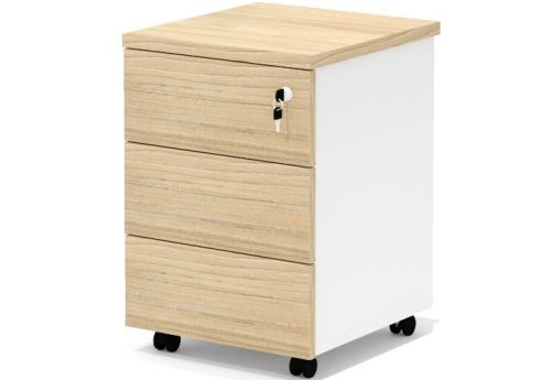 Тумба мобильная Некста, цвет вяз + белый