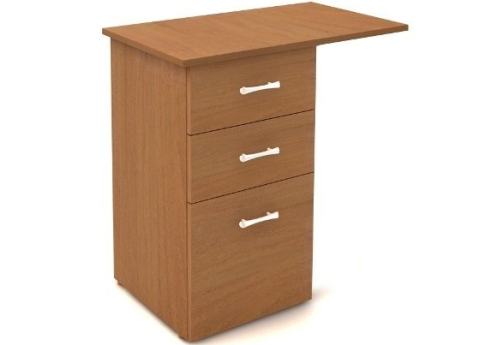 Тумба приставная (3 ящика), цвет орех