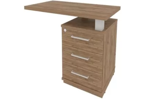 Тумба приставная с топом правая, цвет дуб табак