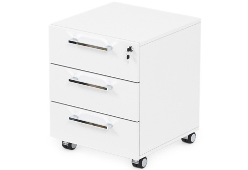 Тумба мобильная Кенвуд Конференц, цвет белый премиум