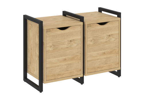 Тумба наборная вариант 2 Европа, цвет тиквуд светлый + черный