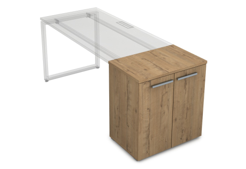 Тумба распашная Платинум Персонал, цвет тиковое дерево