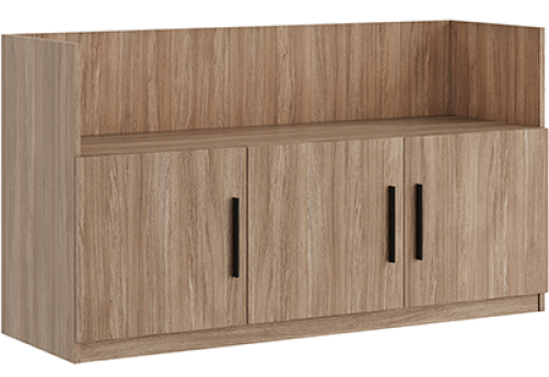 Креденция 3 двери с древесным фасадом Виенсо, цвет дуб