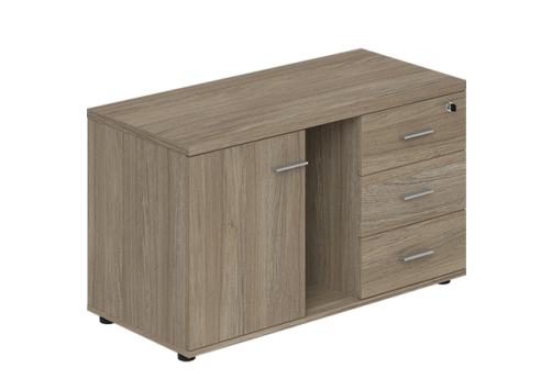 Тумба сервисная правая (на опорах) Камелот, цвет темный дуб