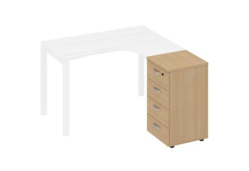 Тумба приставная (4 ящика) Мира Нумо, цвет натуральный дуб