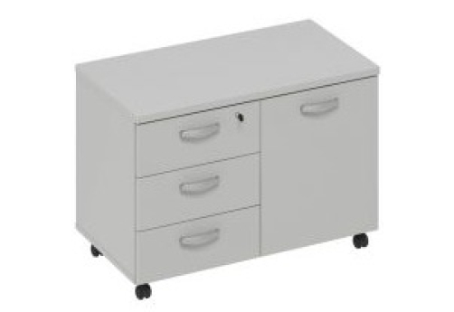 Тумба для оргтехники Мира Нумо, цвет серый