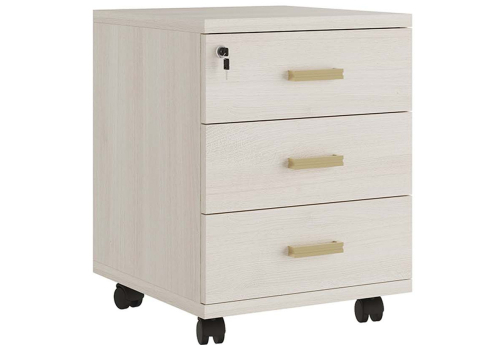 Тумба подкатная 3 ящика, цвет дуб шамони светлый