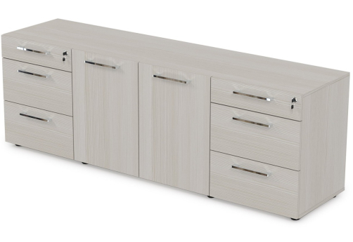 Греденция с 6 ящиками Кенвуд Конференц, цвет слоновая кость