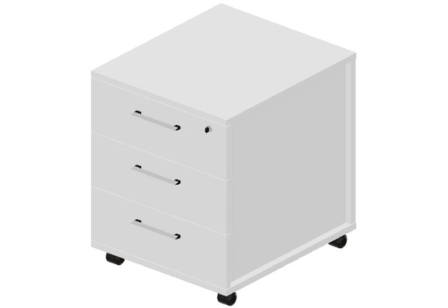 Тумба мобильная Кристо Директ, цвет белый