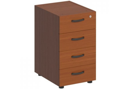 Тумба приставная без топа с центральным замком Линси, цвет орех