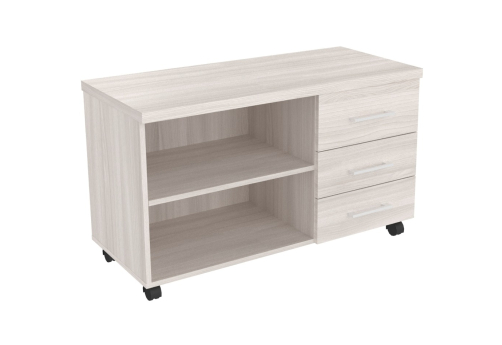 Тумба стационарная для оргтехники, цвет светлый дуб