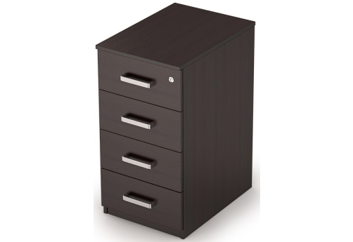 Тумба приставная с замком, цвет венге