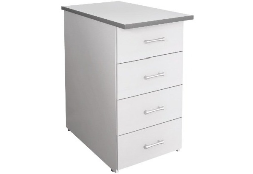 Тумба приставная, цвет серый