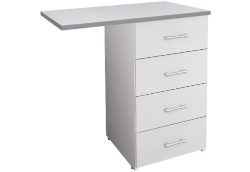 Тумба приставная, цвет серый