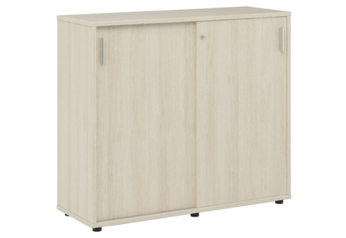 Тумба с раздвижными фасадами, цвет дуб светлый