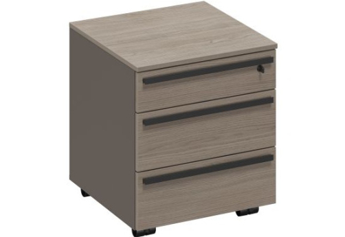 Тумба мобильная Британия, цвет дуб + серый