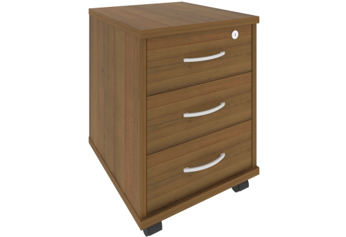 Тумба подкатная 3 ящика, цвет орех