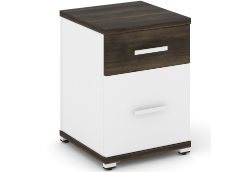 Тумба опорная/приставная 1 ящик + 1 распашной фасад Динен, цвет дуб мали-белый