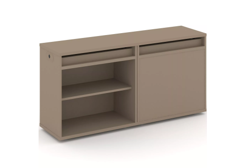 Тумба двойная с топом (набор №5, вариант 1), цвет латте + сатин