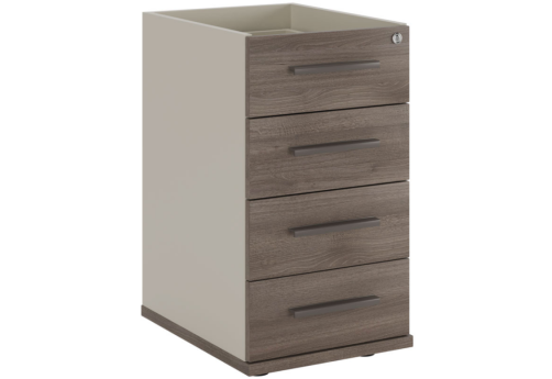 Тумба приставная без топа 4 ящика, цвет шамони темный