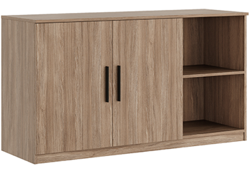 Креденция с секцией с древесным фасадом Виенсо, цвет дуб