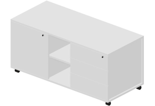 Тумба сервисная усиленная правая Кристо Директ, цвет белый
