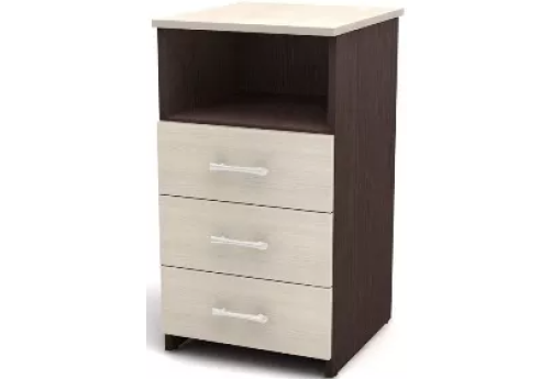 Тумба приставная, дуб молочный + венге