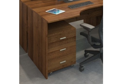 Тумба подкатная с замком МЛ Эко Орех, орех