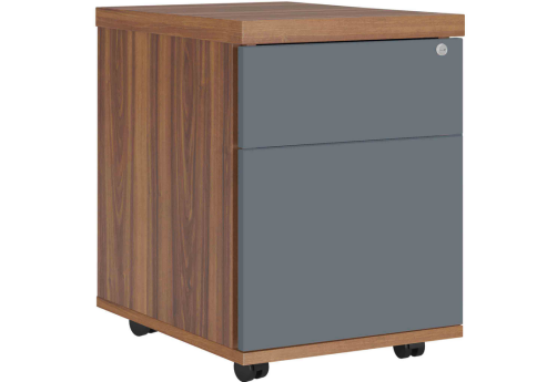 Тумба файловая, цвет орех + антрацит