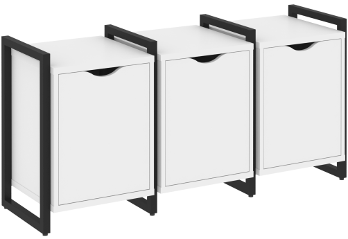 Тумба наборная вариант 5 Европа, цвет белый бриллиант + черный