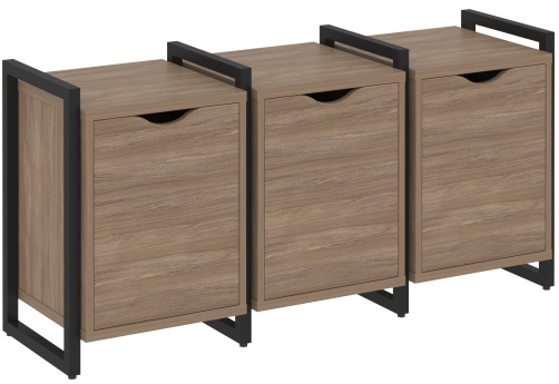 Тумба наборная вариант 5 Европа, цвет дуб аризона + черный