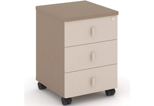 Тумба мобильная (усиленная), цвет латте + капучино