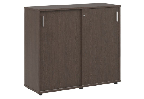 Тумба с раздвижными фасадами, цвет дуб темный