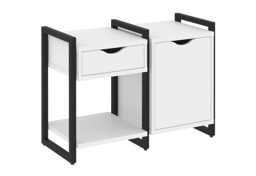 Тумба наборная вариант 3 Европа, цвет белый бриллиант + черный