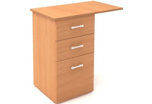 Тумба приставная (3 ящика), цвет бук