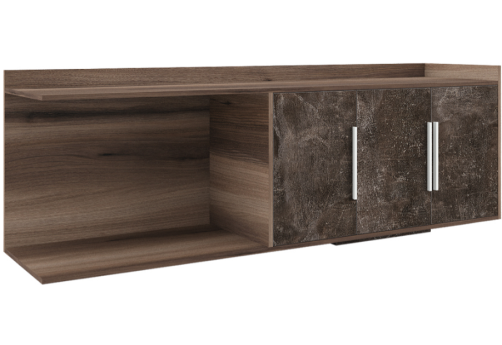 Тумба большая, цвет вяз + бетон темный