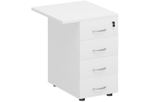 Брифинг-приставка с тумбой Прайм, цвет белый