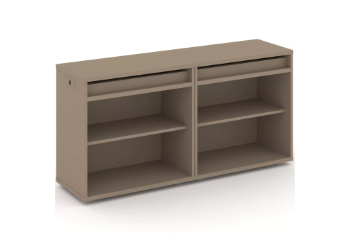 Тумба двойная с топом (набор №1, вариант 1), цвет латте