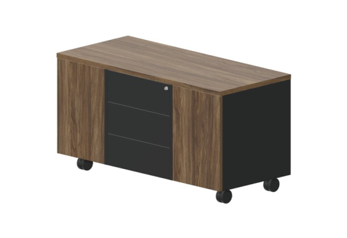 Тумба мобильная сервисная Грегори, цвет орех + антрацит