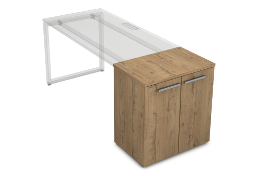 Тумба распашная Платинум Персонал, цвет тиковое дерево