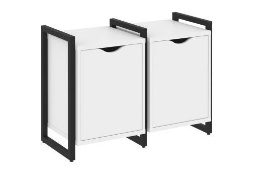 Тумба наборная вариант 2 Европа, цвет белый бриллиант + черный