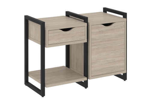 Тумба наборная вариант 3 Европа, цвет дуб аттик + черный