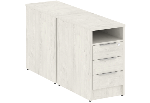 Тумба приставная/опорная двойная, цвет дуб наварра