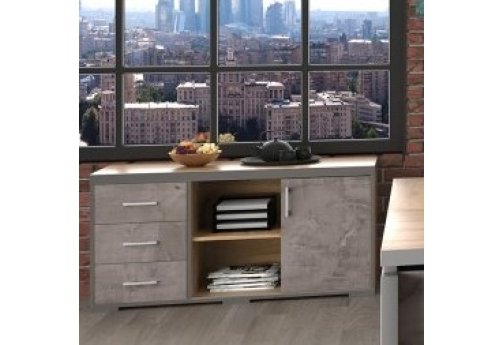 Тумба сервисная Спарта, цвет дуб вотан + оникс