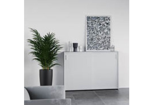 Тумба с раздвижными фасадами Тиана, цвет белый