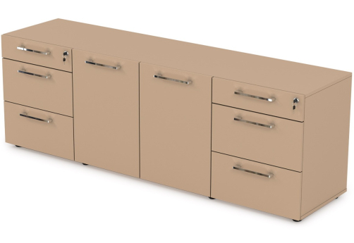 Греденция с 6 ящиками Кенвуд Конференц, цвет мокко