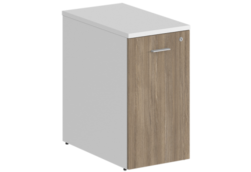 Тумба-органайзер Индиго Вуд, цвет белый + дуб темный